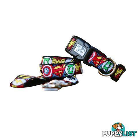 Superhero Dog Lead / Dog Leash - Hand Made by The Bark Side - TBSLDSUPRED251.5
