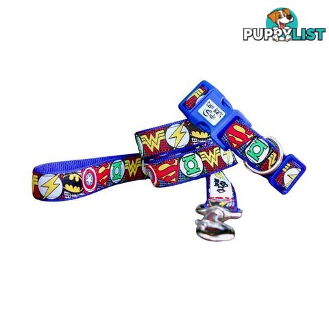 Superhero Dog Lead / Dog Leash - Hand Made by The Bark Side - TBSLDSUPRED251.5
