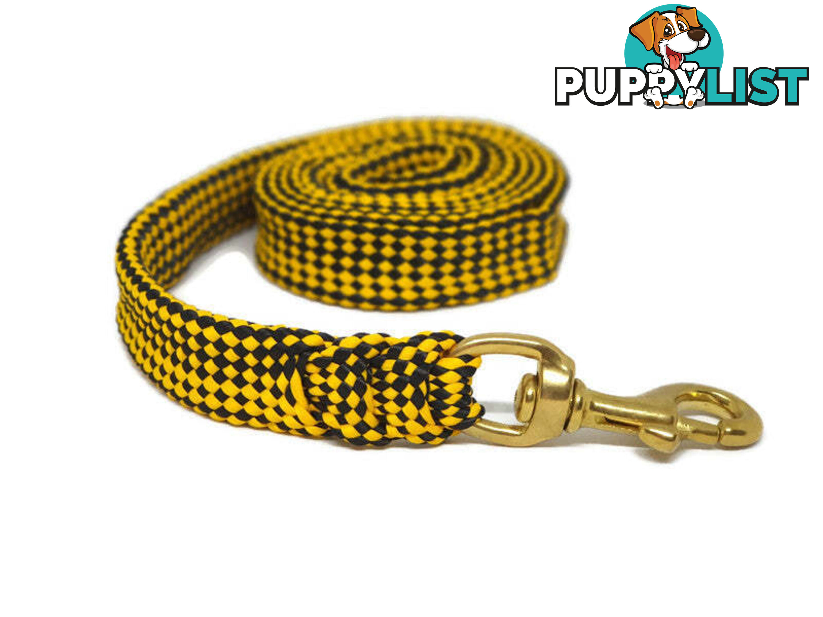1.8m to 10m Long Dog Lead No Stitching Tough Yarnix 20mm Wide - YNXLD201.8SSBLK