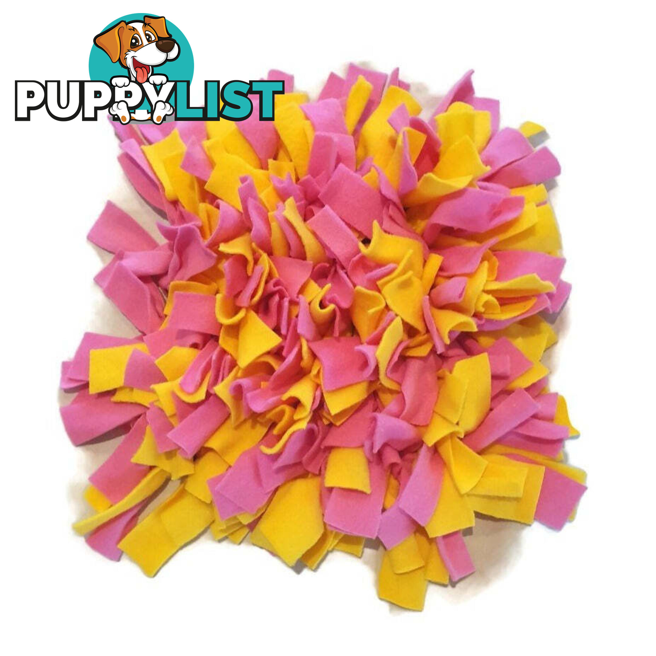 Snuffle Mats - Premium Heavy Duty Rubber Based - Pet Treat Play - Calms Anxiety - Slow Feeder - SNUFFLE-MED-YLBK