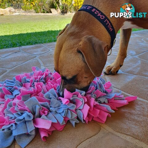 Snuffle Mats - Premium Heavy Duty Rubber Based - Pet Treat Play - Calms Anxiety - Slow Feeder - SNUFFLE-MED-YLBK