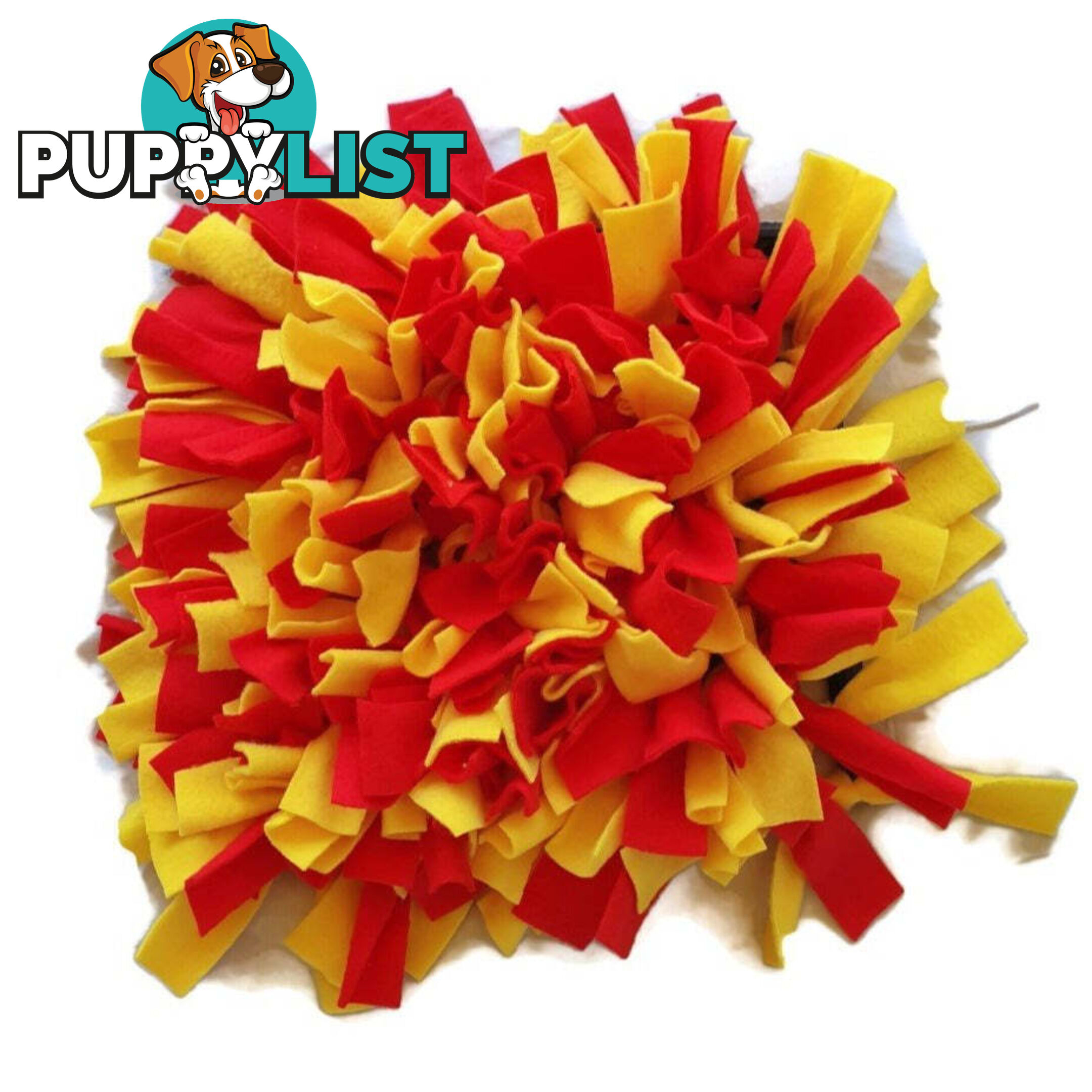 Snuffle Mats - Premium Heavy Duty Rubber Based - Pet Treat Play - Calms Anxiety - Slow Feeder - SNUFFLE-MED-YLBK