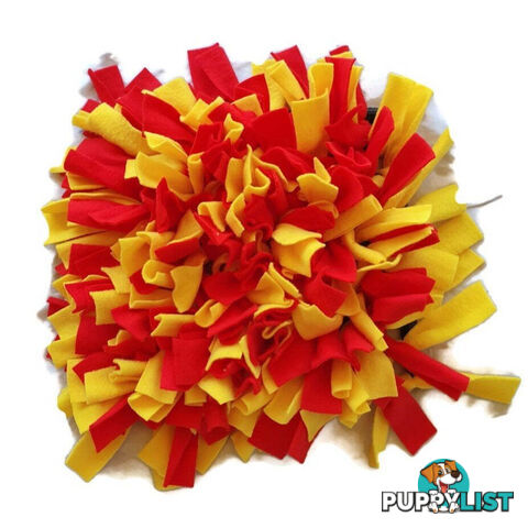 Snuffle Mats - Premium Heavy Duty Rubber Based - Pet Treat Play - Calms Anxiety - Slow Feeder - SNUFFLE-MED-YLBK