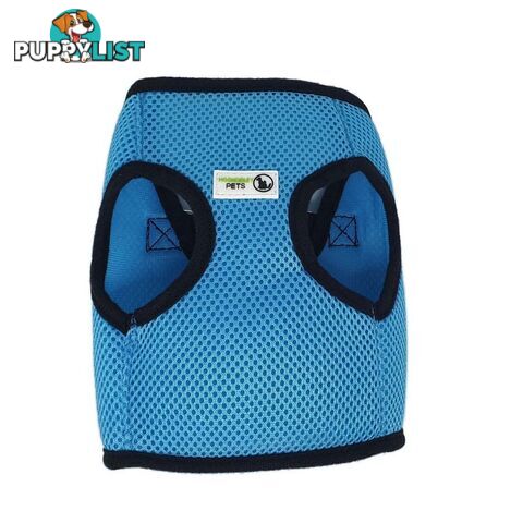 Vest Harness Pet Dog-Cat Step-in Velcro and Buckle Attachments - Moondidley Pets - MDPVESTXSBLK