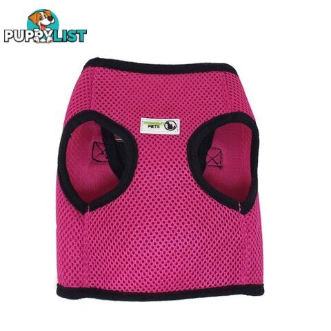 Vest Harness Pet Dog-Cat Step-in Velcro and Buckle Attachments - Moondidley Pets - MDPVESTXSBLK