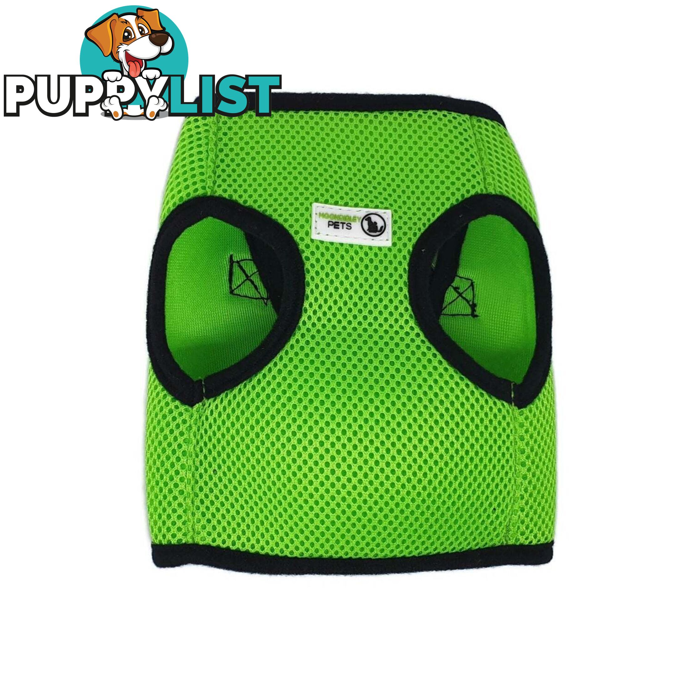 Vest Harness Pet Dog-Cat Step-in Velcro and Buckle Attachments - Moondidley Pets - MDPVESTXSBLK