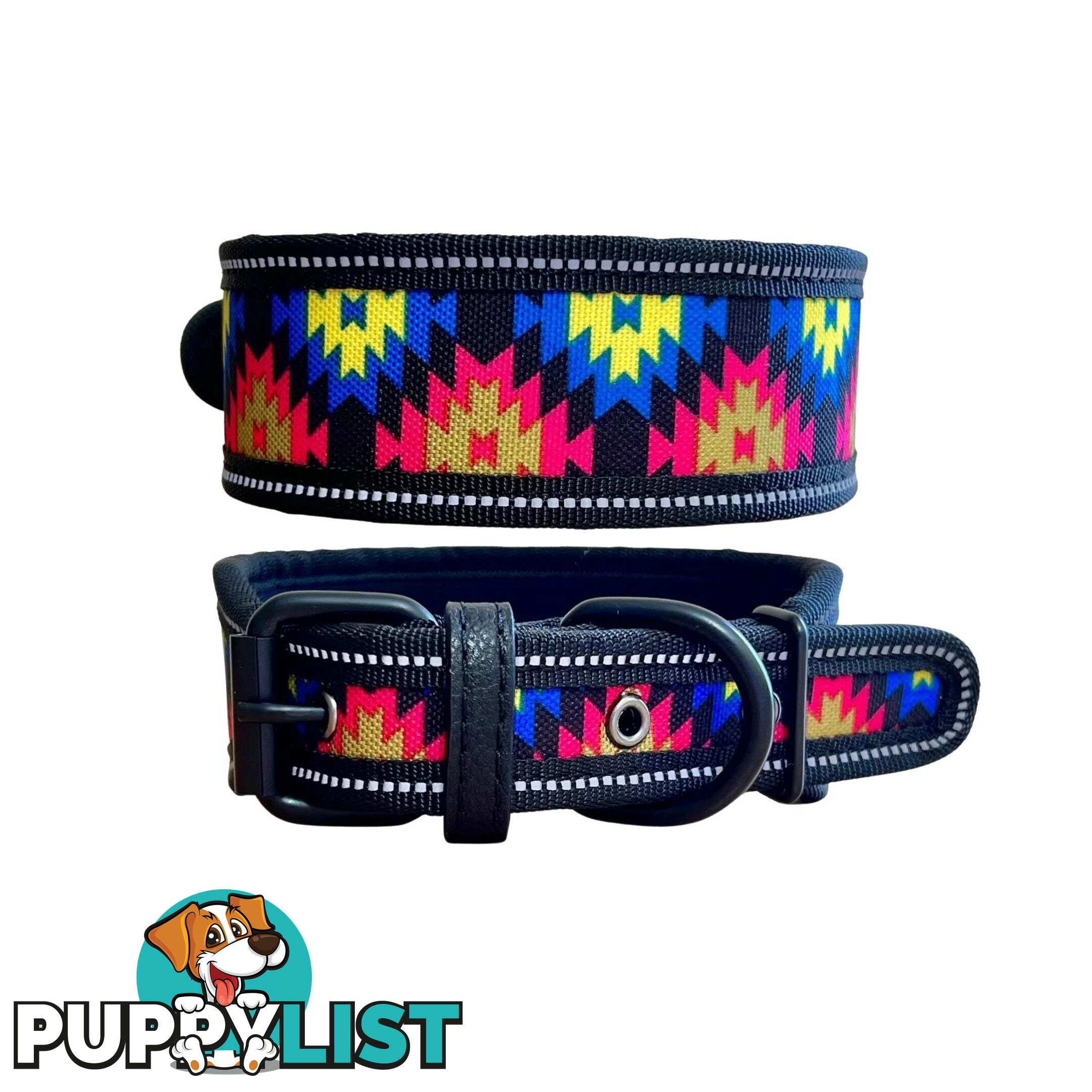 Thick Neoprene Dog Collar - Hand Made by The Bark Side - TBSNEOMEDGEOM