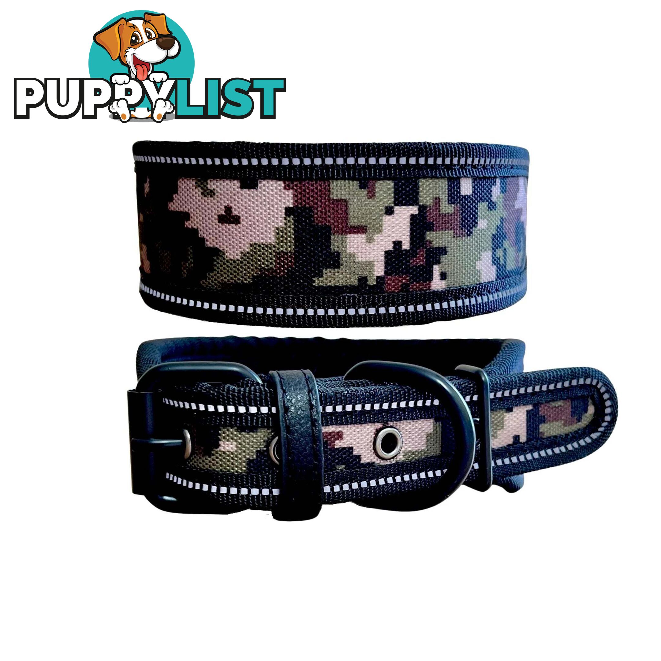 Thick Neoprene Dog Collar - Hand Made by The Bark Side - TBSNEOMEDGEOM