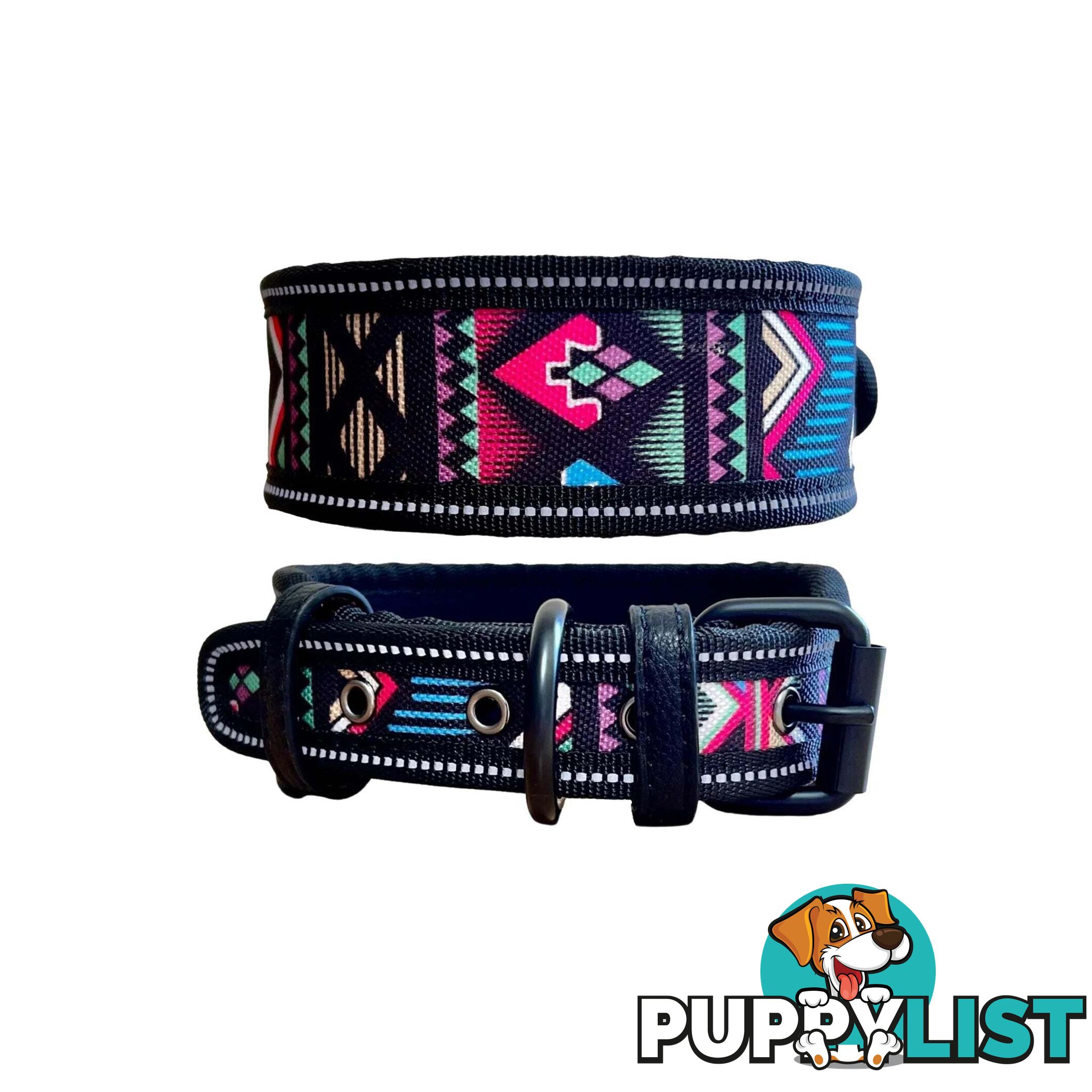Thick Neoprene Dog Collar - Hand Made by The Bark Side - TBSNEOMEDGEOM