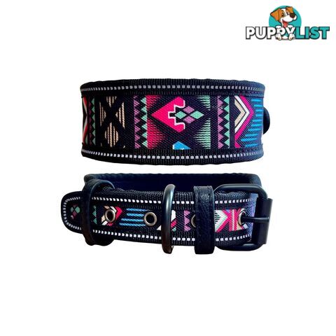 Thick Neoprene Dog Collar - Hand Made by The Bark Side - TBSNEOMEDGEOM
