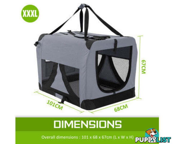 Paw Mate Portable Soft Dog Cage Crate Carrier - V274-PET-3002L-BU