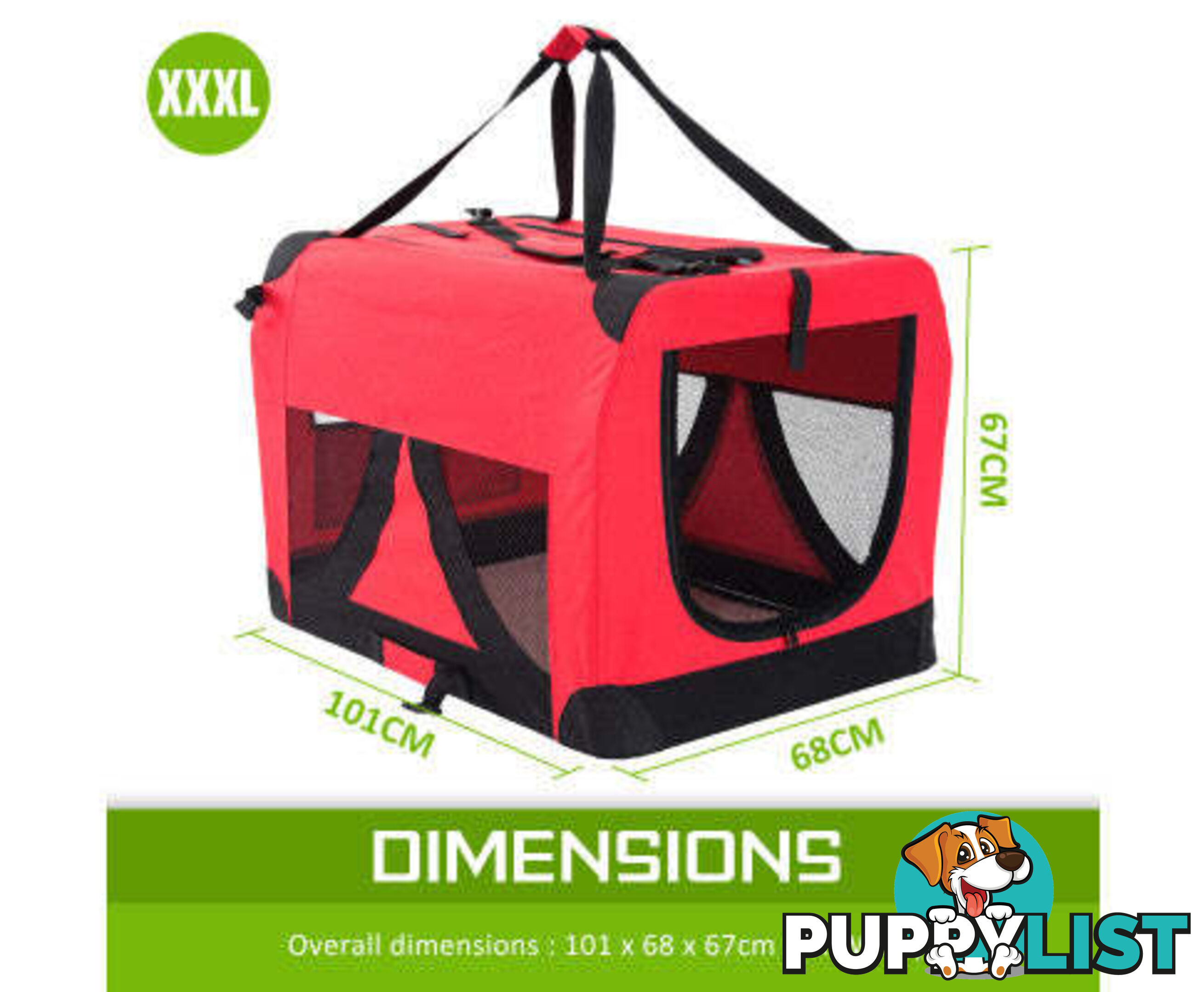 Paw Mate Portable Soft Dog Cage Crate Carrier - V274-PET-3002L-BU
