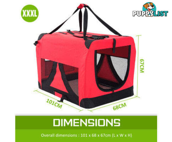 Paw Mate Portable Soft Dog Cage Crate Carrier - V274-PET-3002L-BU