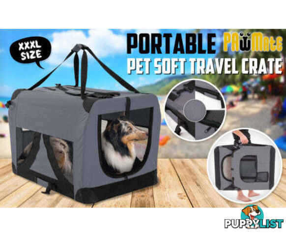 Paw Mate Portable Soft Dog Cage Crate Carrier - V274-PET-3002L-BU