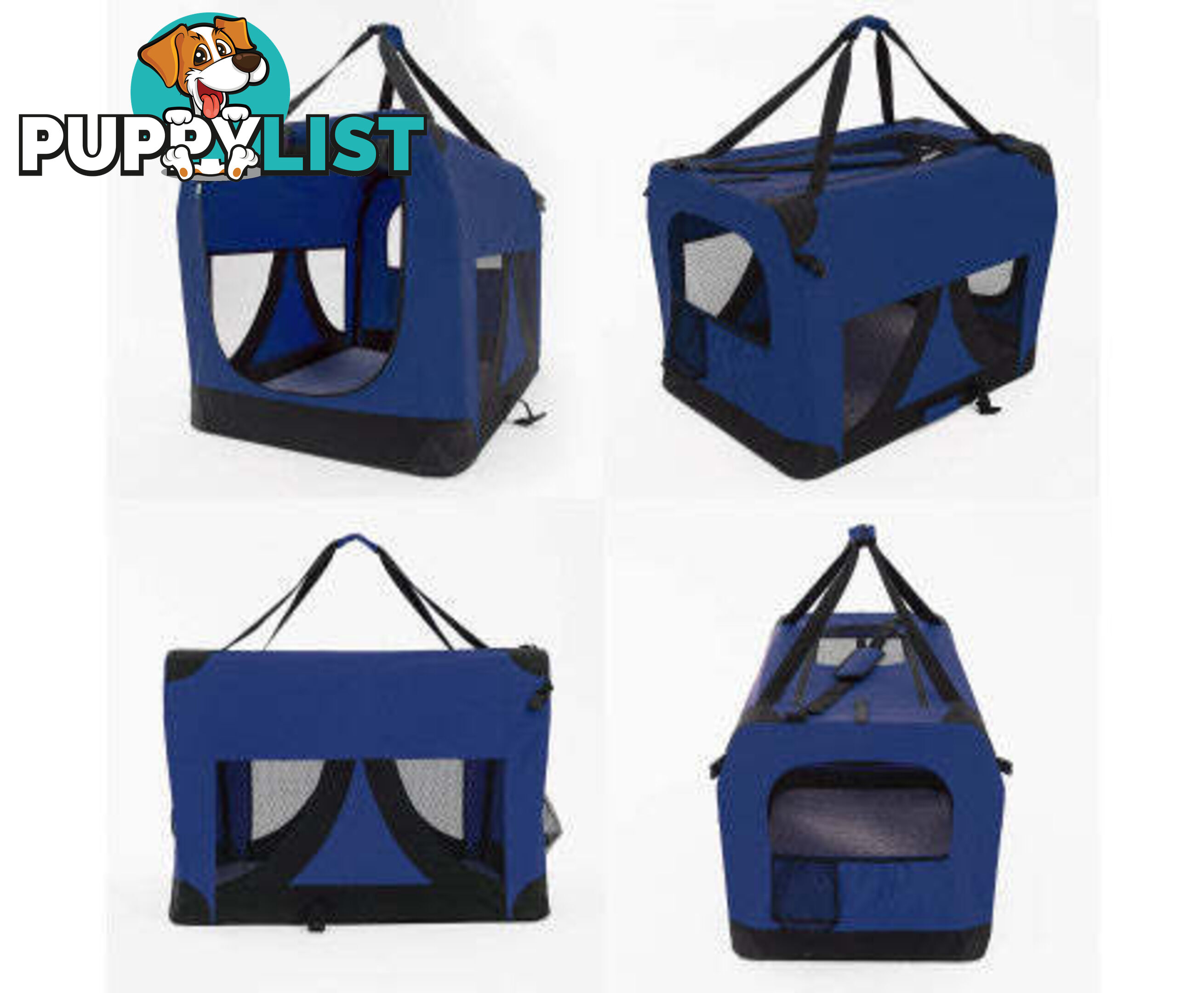 Paw Mate Portable Soft Dog Cage Crate Carrier - V274-PET-3002L-BU
