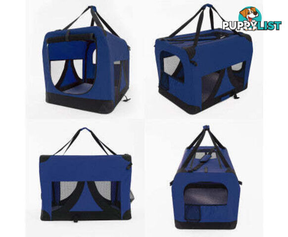 Paw Mate Portable Soft Dog Cage Crate Carrier - V274-PET-3002L-BU