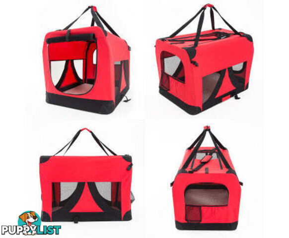 Paw Mate Portable Soft Dog Cage Crate Carrier - V274-PET-3002L-BU