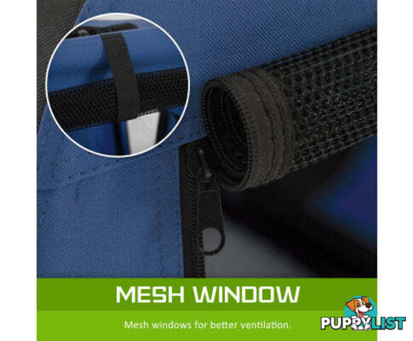 Paw Mate Portable Soft Dog Cage Crate Carrier - V274-PET-3002L-BU