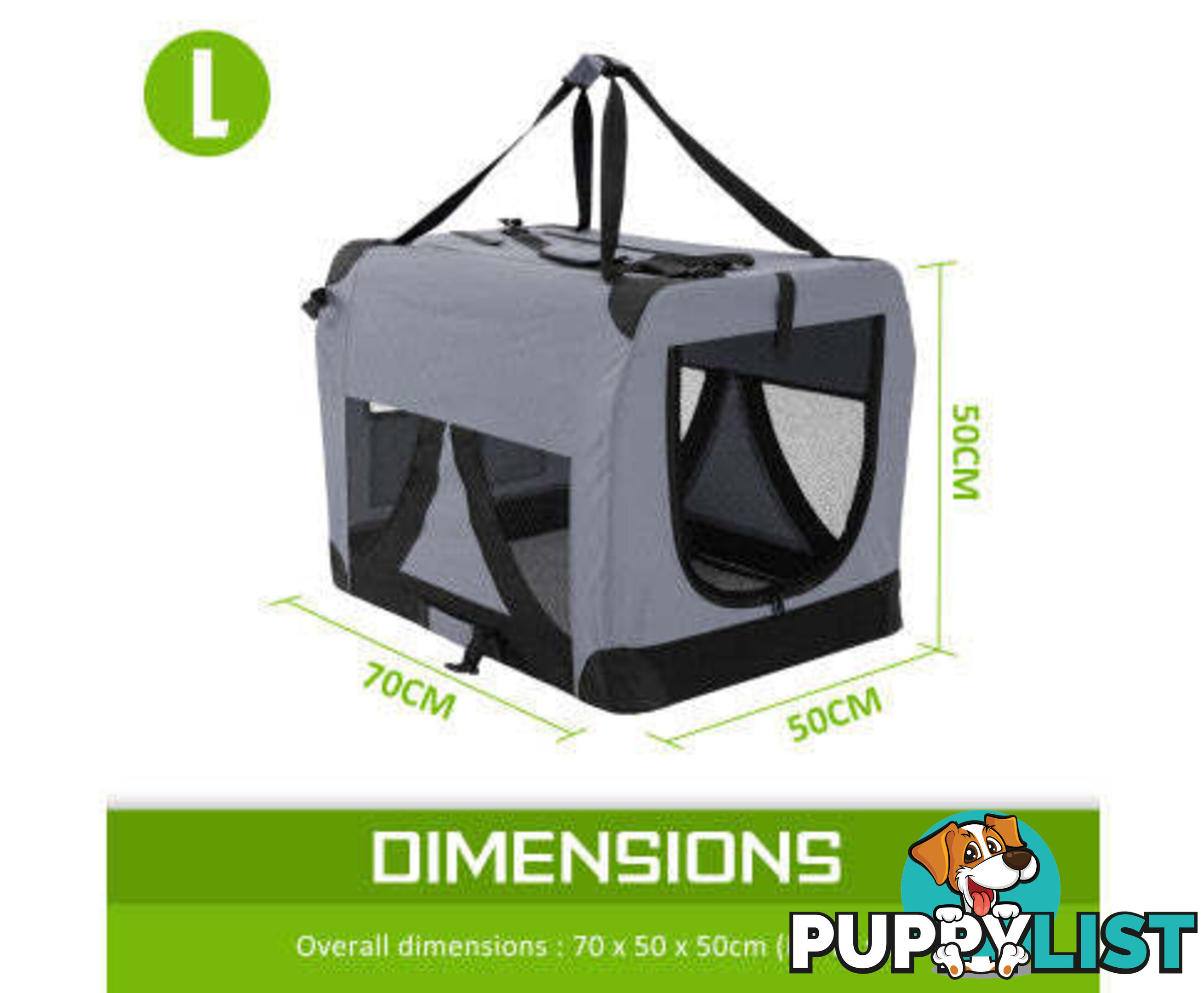 Paw Mate Portable Soft Dog Cage Crate Carrier - V274-PET-3002L-BU