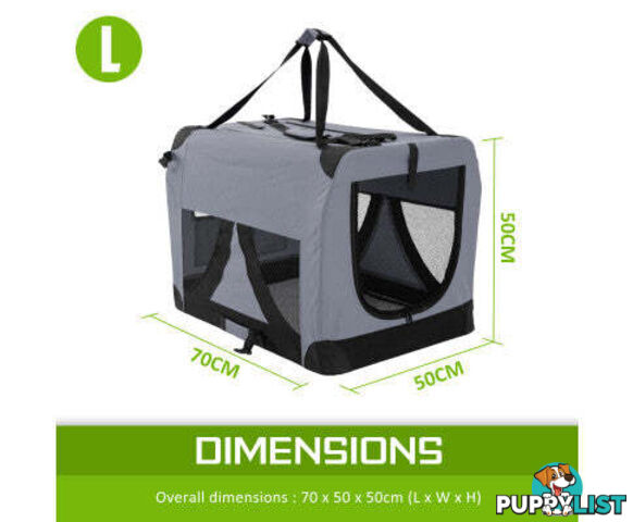 Paw Mate Portable Soft Dog Cage Crate Carrier - V274-PET-3002L-BU