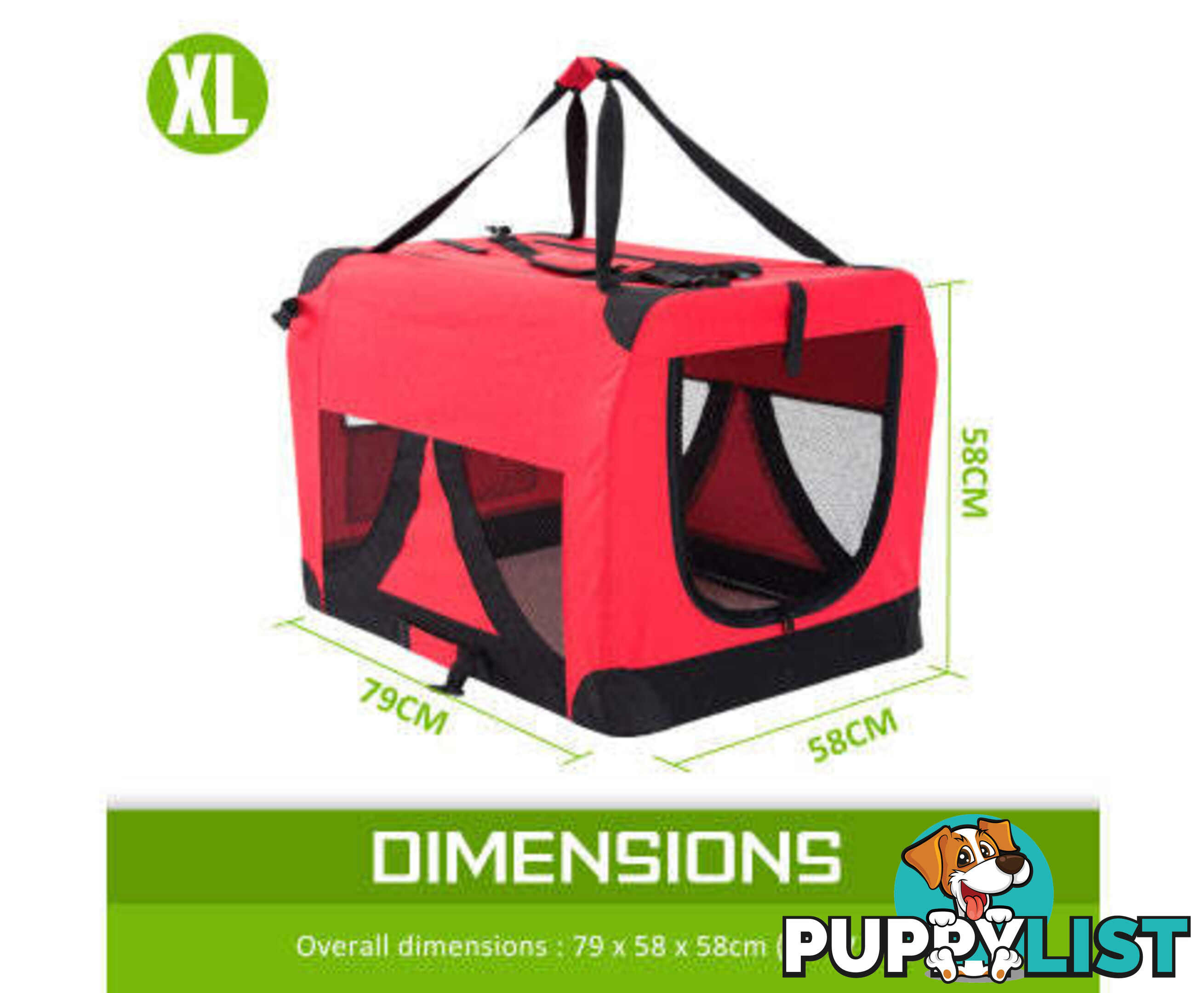 Paw Mate Portable Soft Dog Cage Crate Carrier - V274-PET-3002L-BU