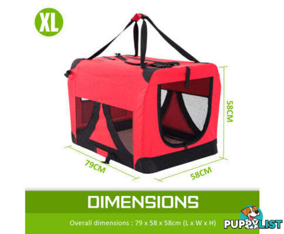 Paw Mate Portable Soft Dog Cage Crate Carrier - V274-PET-3002L-BU
