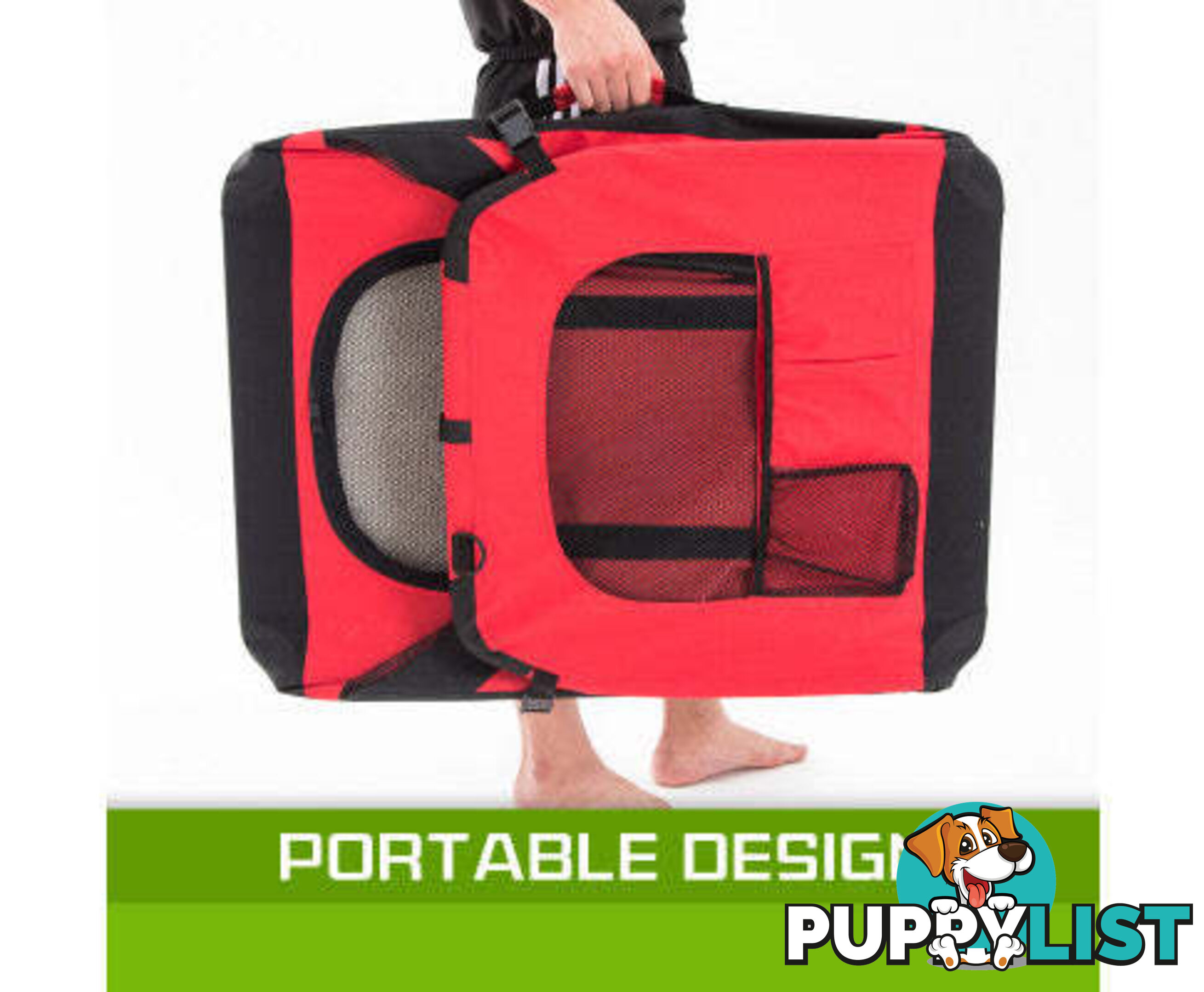 Paw Mate Portable Soft Dog Cage Crate Carrier - V274-PET-3002L-BU