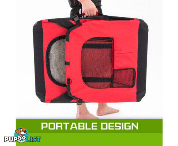 Paw Mate Portable Soft Dog Cage Crate Carrier - V274-PET-3002L-BU