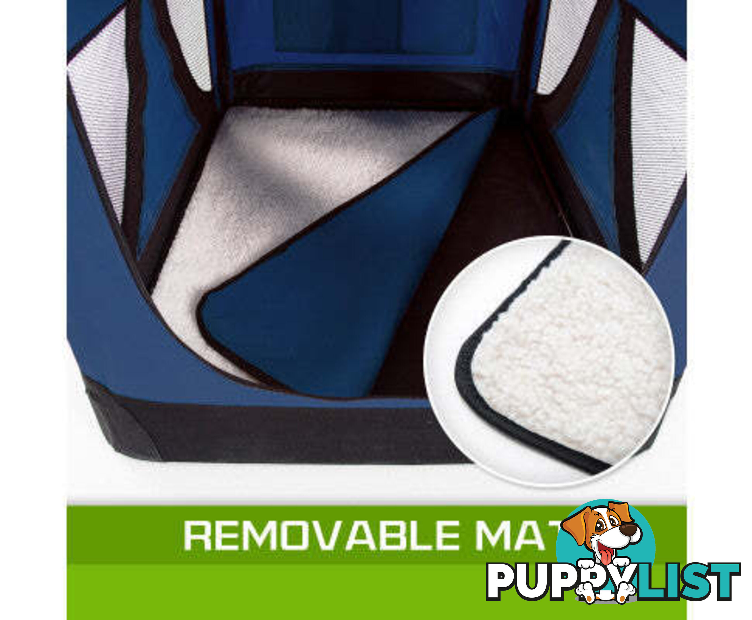 Paw Mate Portable Soft Dog Cage Crate Carrier - V274-PET-3002L-BU