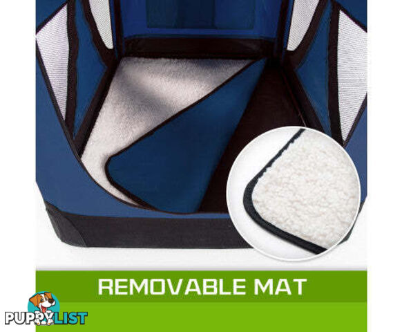 Paw Mate Portable Soft Dog Cage Crate Carrier - V274-PET-3002L-BU