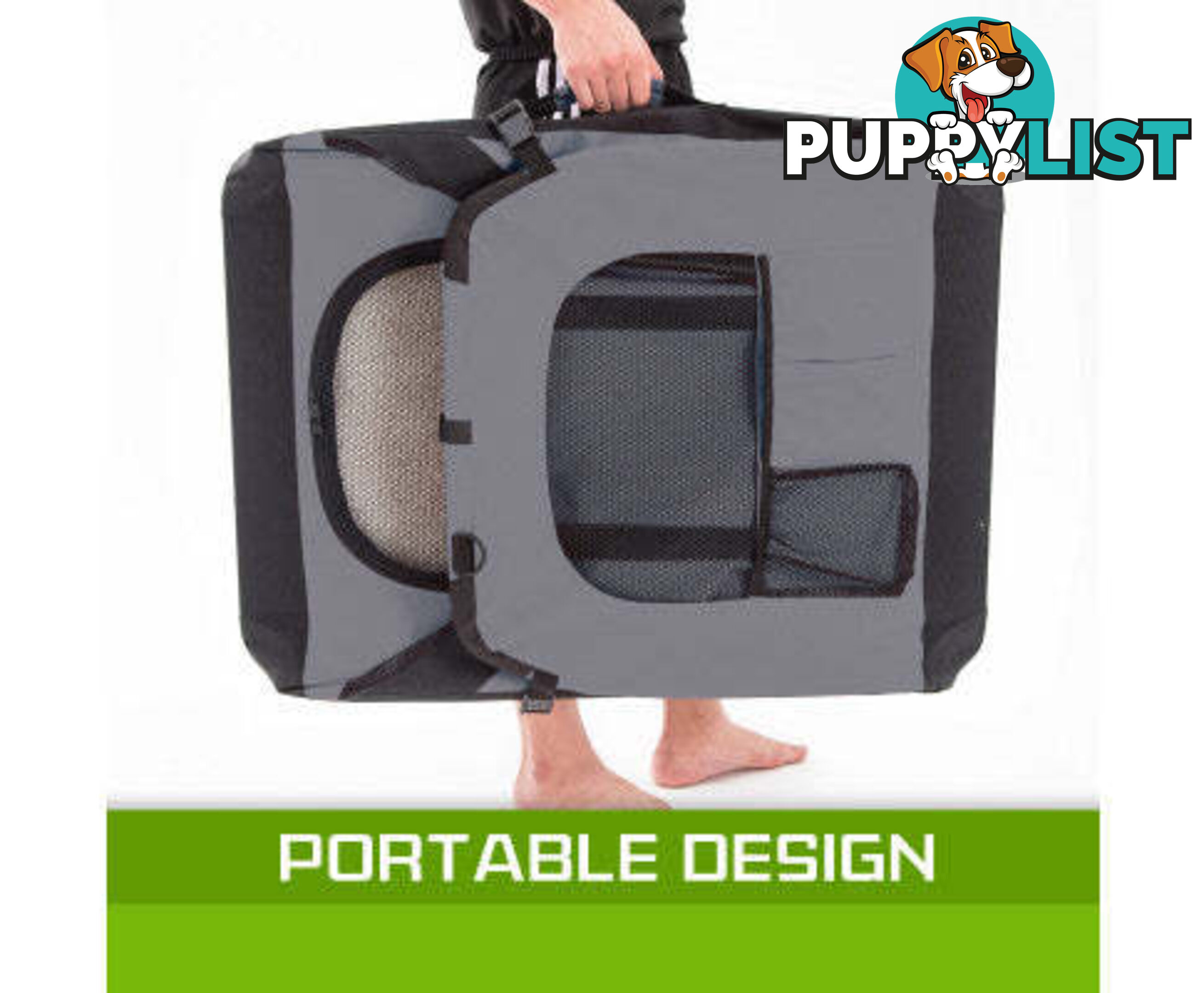 Paw Mate Portable Soft Dog Cage Crate Carrier - V274-PET-3002L-BU