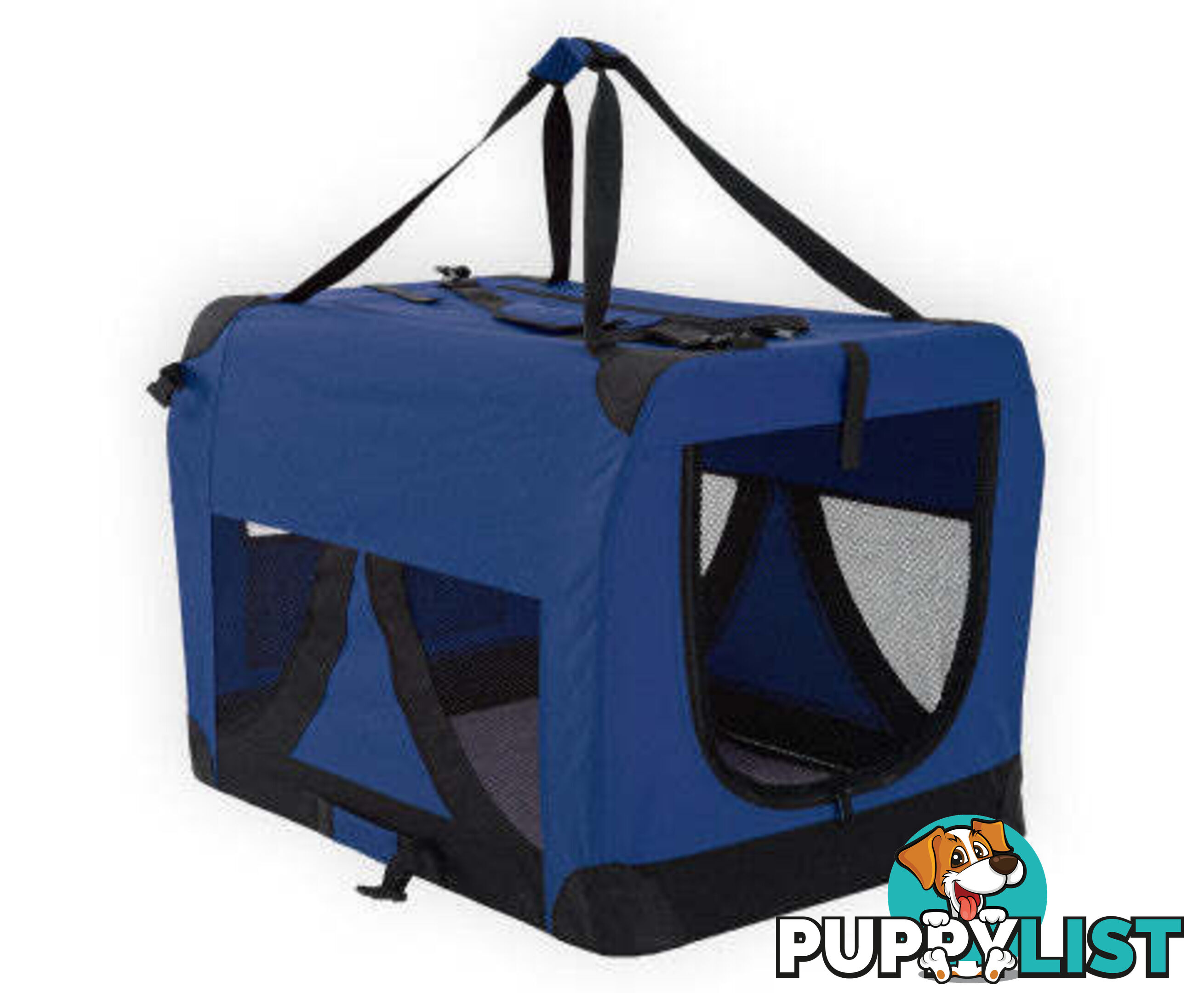 Paw Mate Portable Soft Dog Cage Crate Carrier - V274-PET-3002L-BU