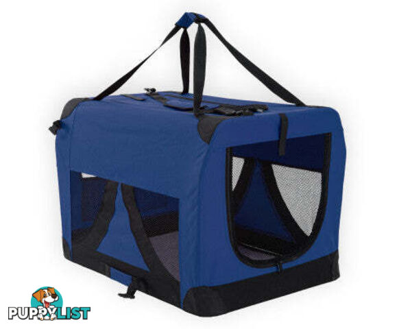 Paw Mate Portable Soft Dog Cage Crate Carrier - V274-PET-3002L-BU