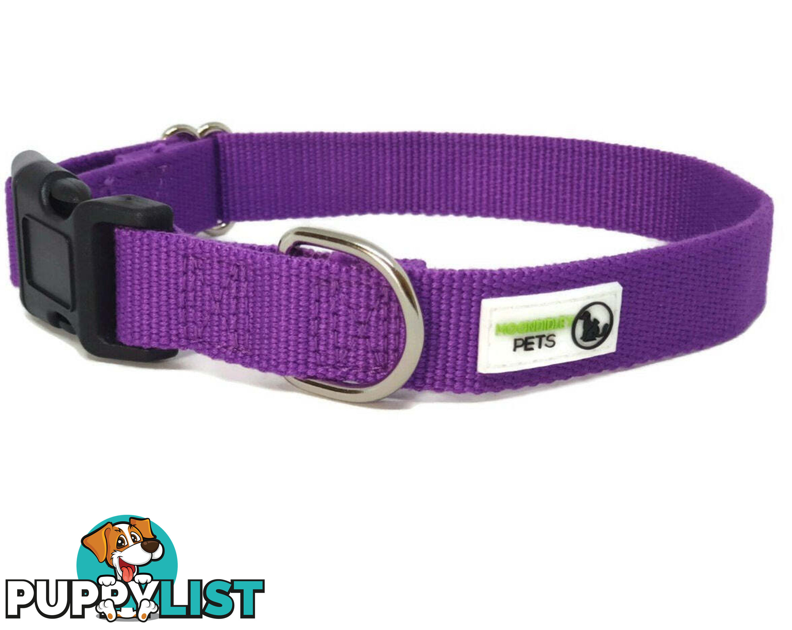 100% Pure Bamboo Fibre Dog Collar Plastic Buckle - Moondidley Pets - MDPCOLBAMMRED