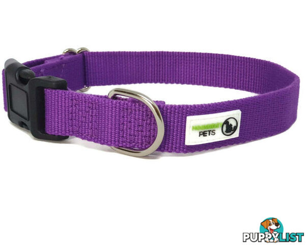 100% Pure Bamboo Fibre Dog Collar Plastic Buckle - Moondidley Pets - MDPCOLBAMMRED