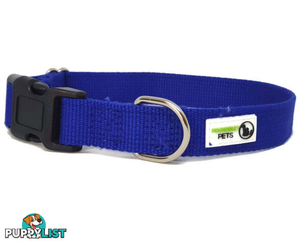 100% Pure Bamboo Fibre Dog Collar Plastic Buckle - Moondidley Pets - MDPCOLBAMMRED