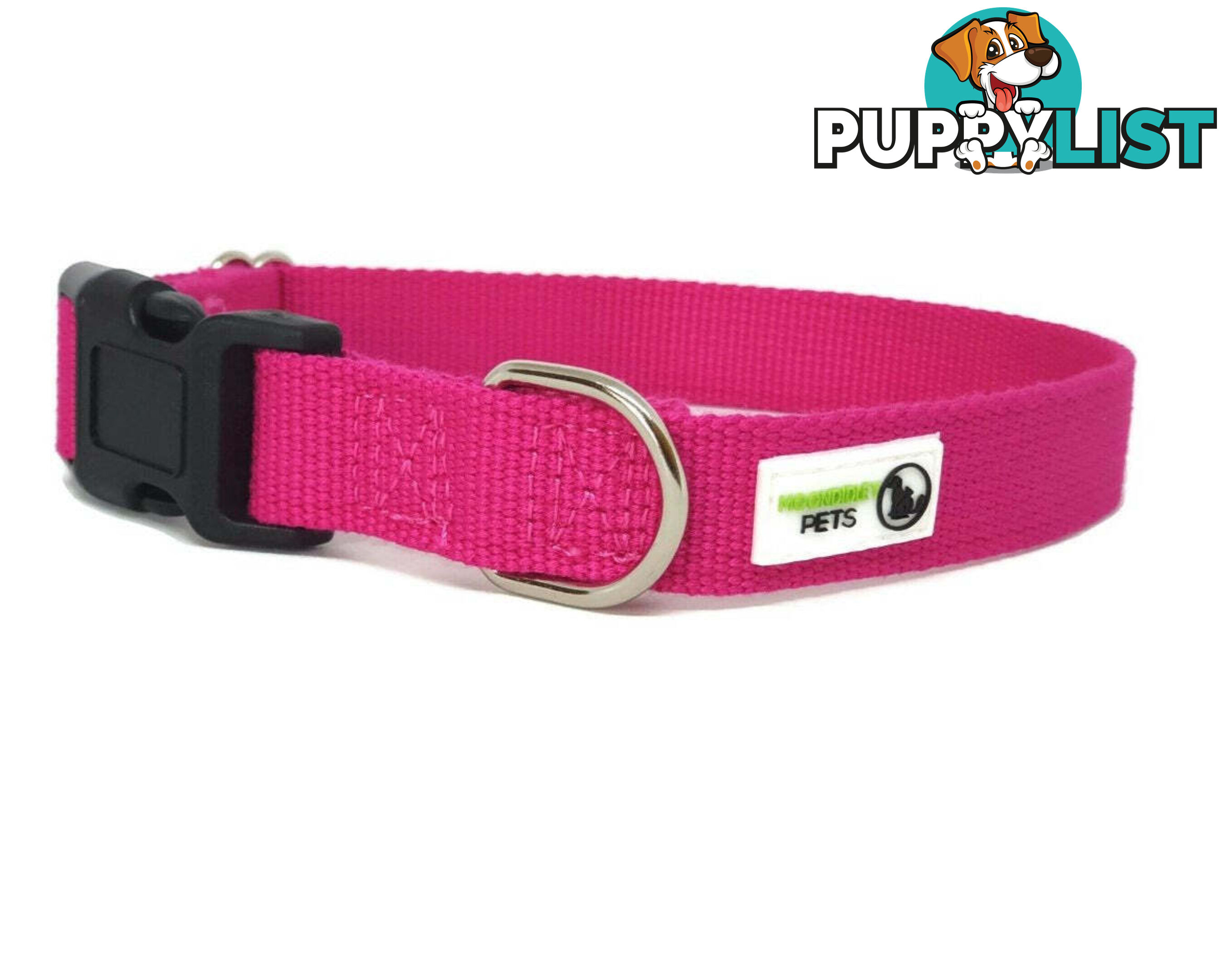 100% Pure Bamboo Fibre Dog Collar Plastic Buckle - Moondidley Pets - MDPCOLBAMMRED