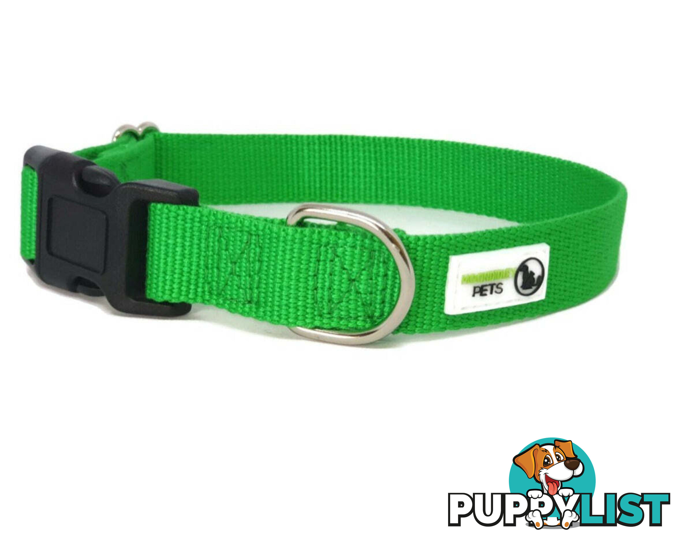 100% Pure Bamboo Fibre Dog Collar Plastic Buckle - Moondidley Pets - MDPCOLBAMMRED