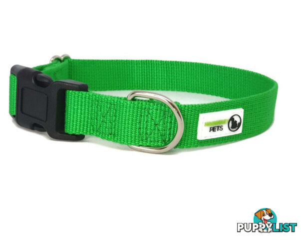 100% Pure Bamboo Fibre Dog Collar Plastic Buckle - Moondidley Pets - MDPCOLBAMMRED