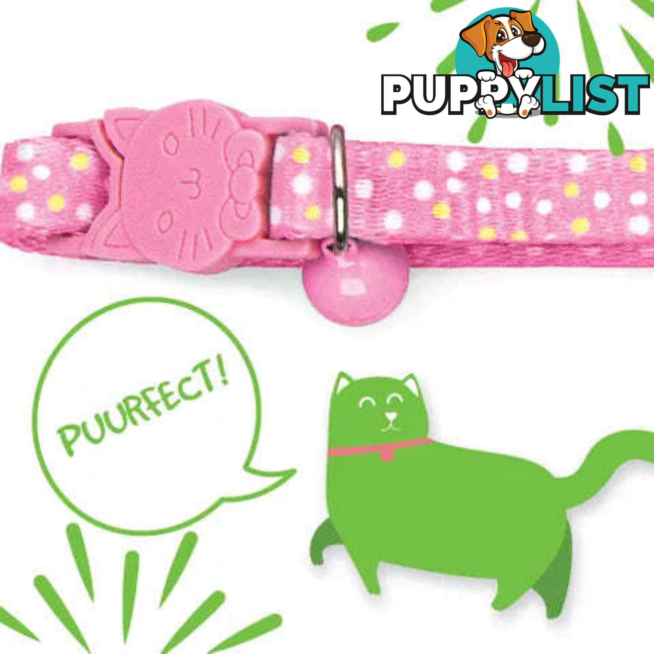 DOTTED CAT COLLAR - BAINBRIDGE - BB-A7268-RED