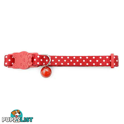 DOTTED CAT COLLAR - BAINBRIDGE - BB-A7268-RED