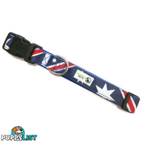 Australia Flag - Aussie Dog Collar - Moondidley Pets - MDPCOLAUSXL