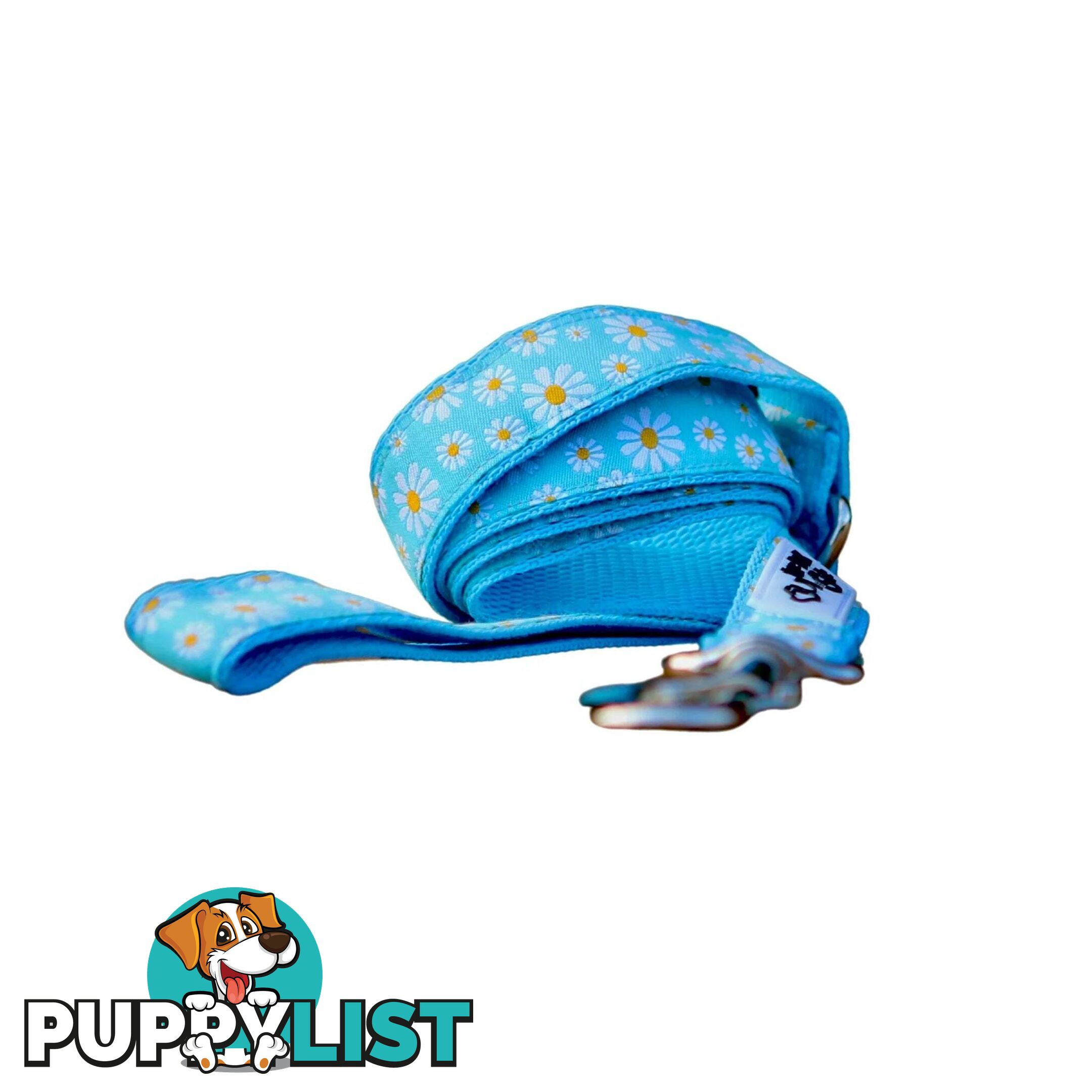 Daisy Dog Lead / Dog Leash - Hand Made by The Bark Side - TBSLDDAIBLU251.8