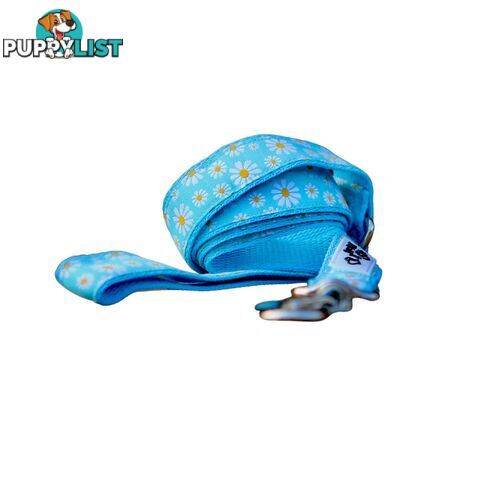 Daisy Dog Lead / Dog Leash - Hand Made by The Bark Side - TBSLDDAIBLU251.8