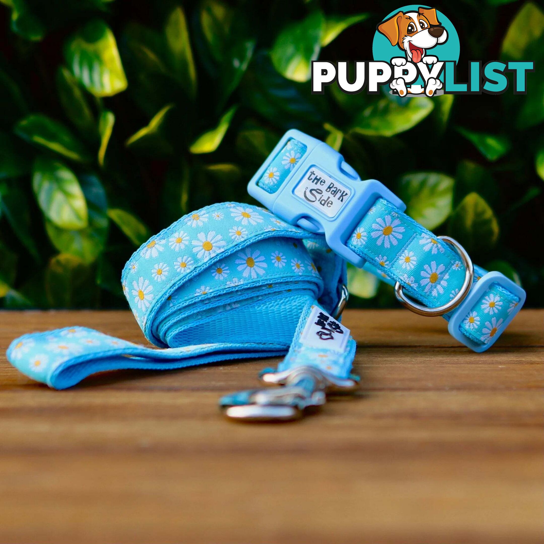 Daisy Dog Lead / Dog Leash - Hand Made by The Bark Side - TBSLDDAIBLU251.8