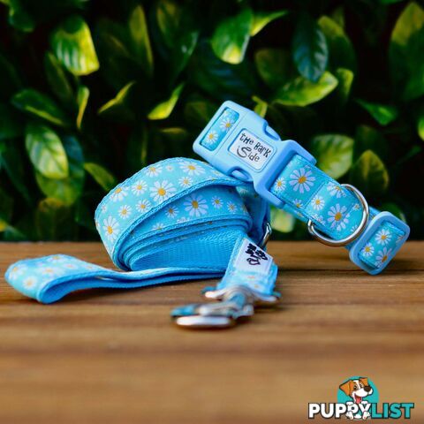 Daisy Dog Lead / Dog Leash - Hand Made by The Bark Side - TBSLDDAIBLU251.8