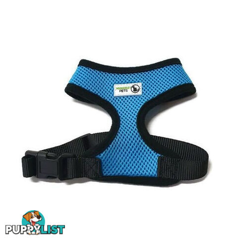 Pet Harness Soft Air Mesh Padded Adjustable  - Moondidley Pets - MDPHARMESXSLBL