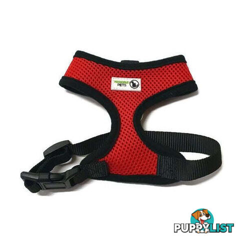 Pet Harness Soft Air Mesh Padded Adjustable  - Moondidley Pets - MDPHARMESXSLBL