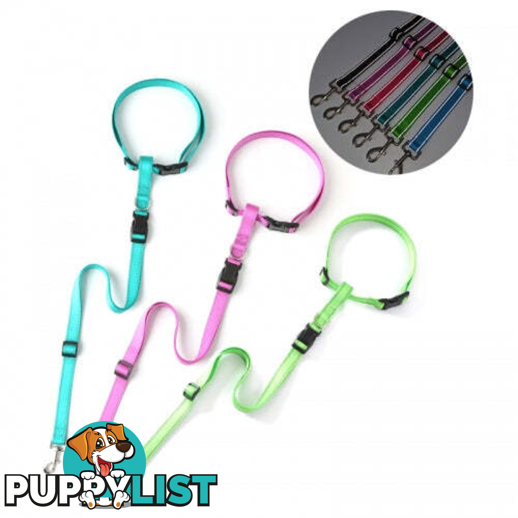 Hands Free Runner/Walker Waist Dog Leash Reflective- Moondidley Pets - MDPLDRUNPNK