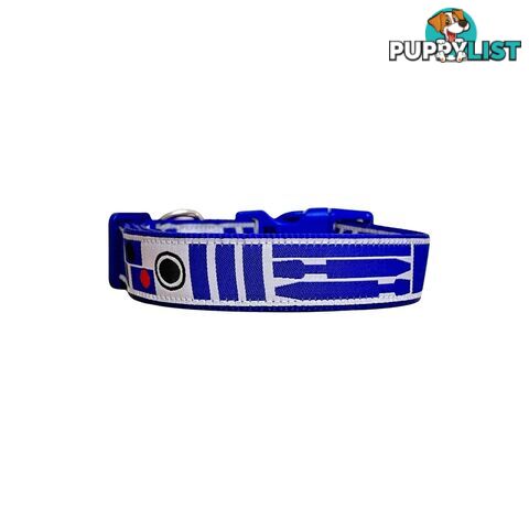 Droid Inspired Dog Collar / S - L - Hand Made by The Bark Side - TBSDROMEDBLU